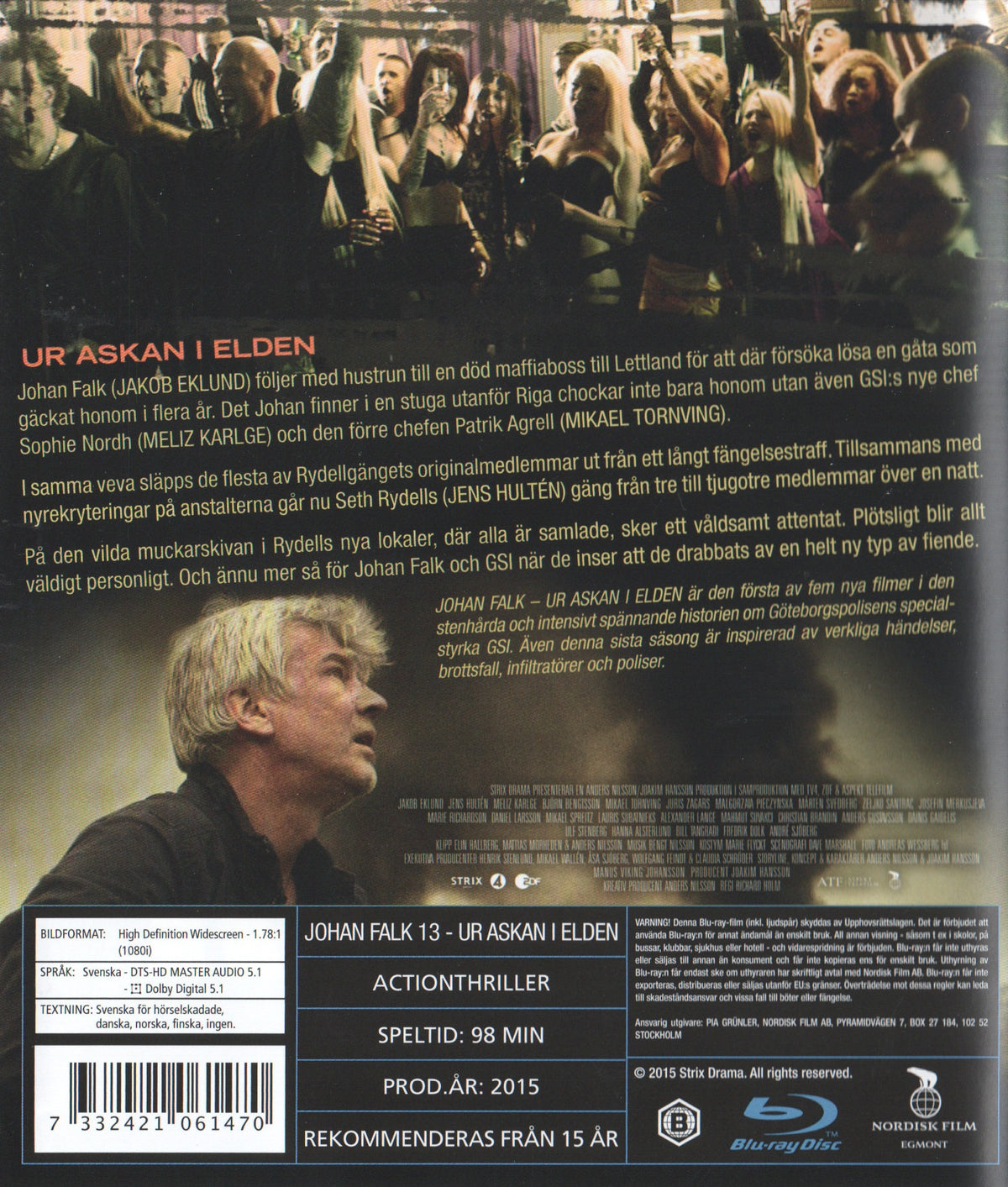 Johan Falk Ur Askan I Elden (2015) Blu-ray