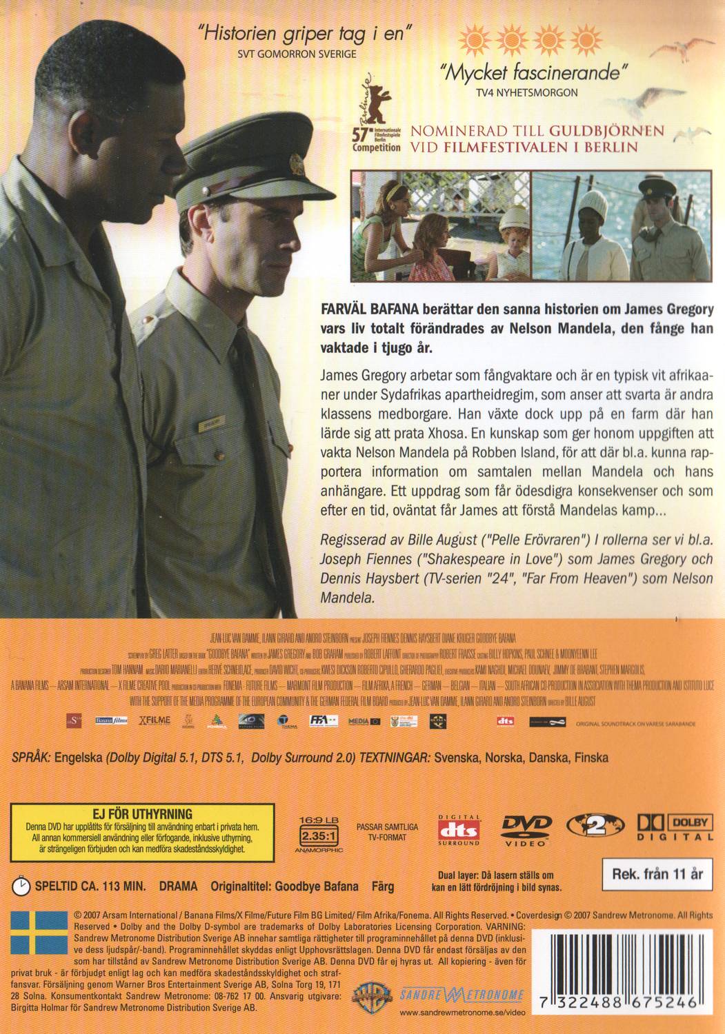 Goodbye Bafana (2010) DVD