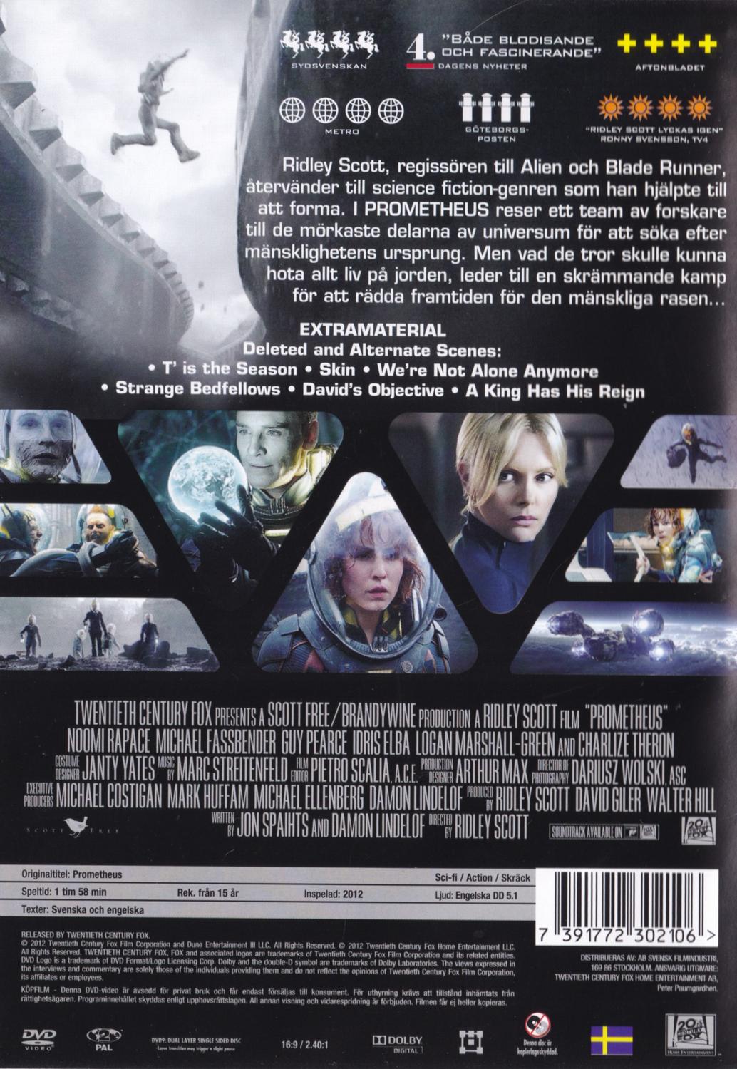 Prometheus (2012) DVD