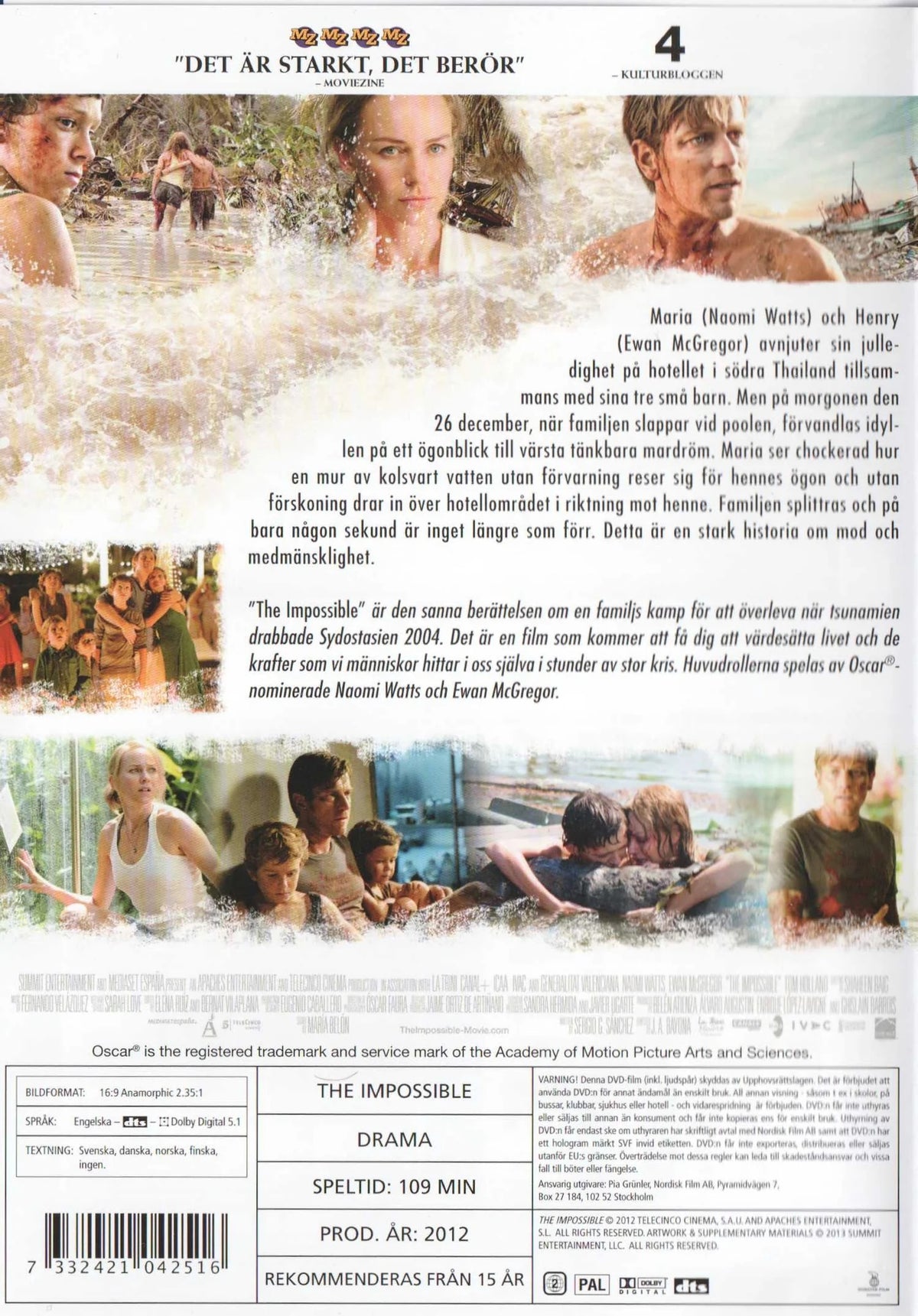The Impossible (2012) DVD