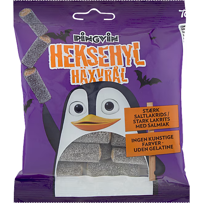 Pingvin Häxvrål Danish Salmiak-filled Black Licorice 130 gram