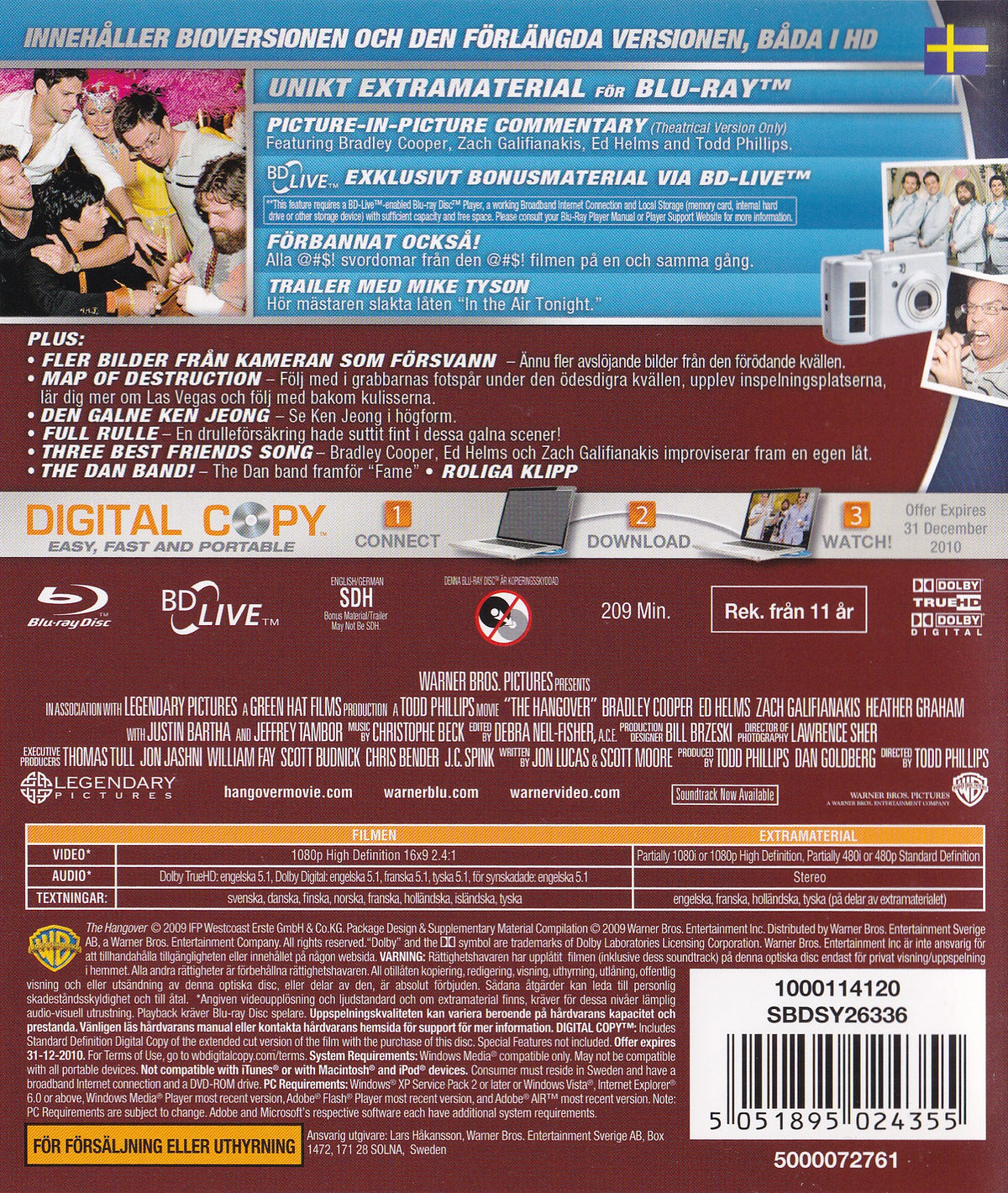 The Hangover (2009) Blu-ray, Extended Cut