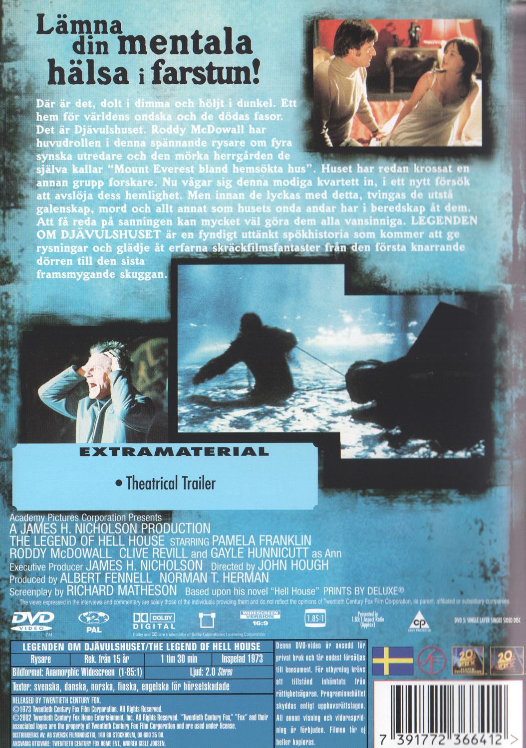 The Legend of Hell House (1973) DVD