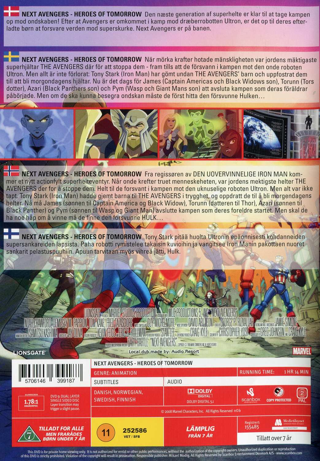 Next Avengers Heroes of Tomorrow (2008) DVD