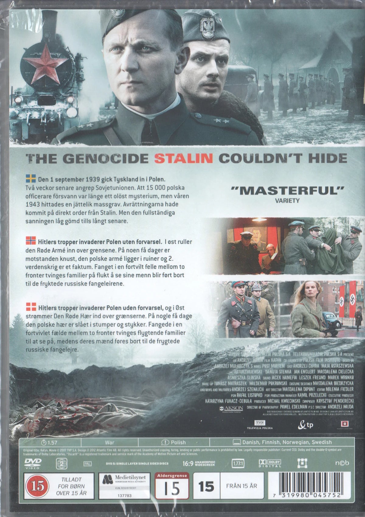 The Massacre of Katyn (2007) DVD, Swedish Edition