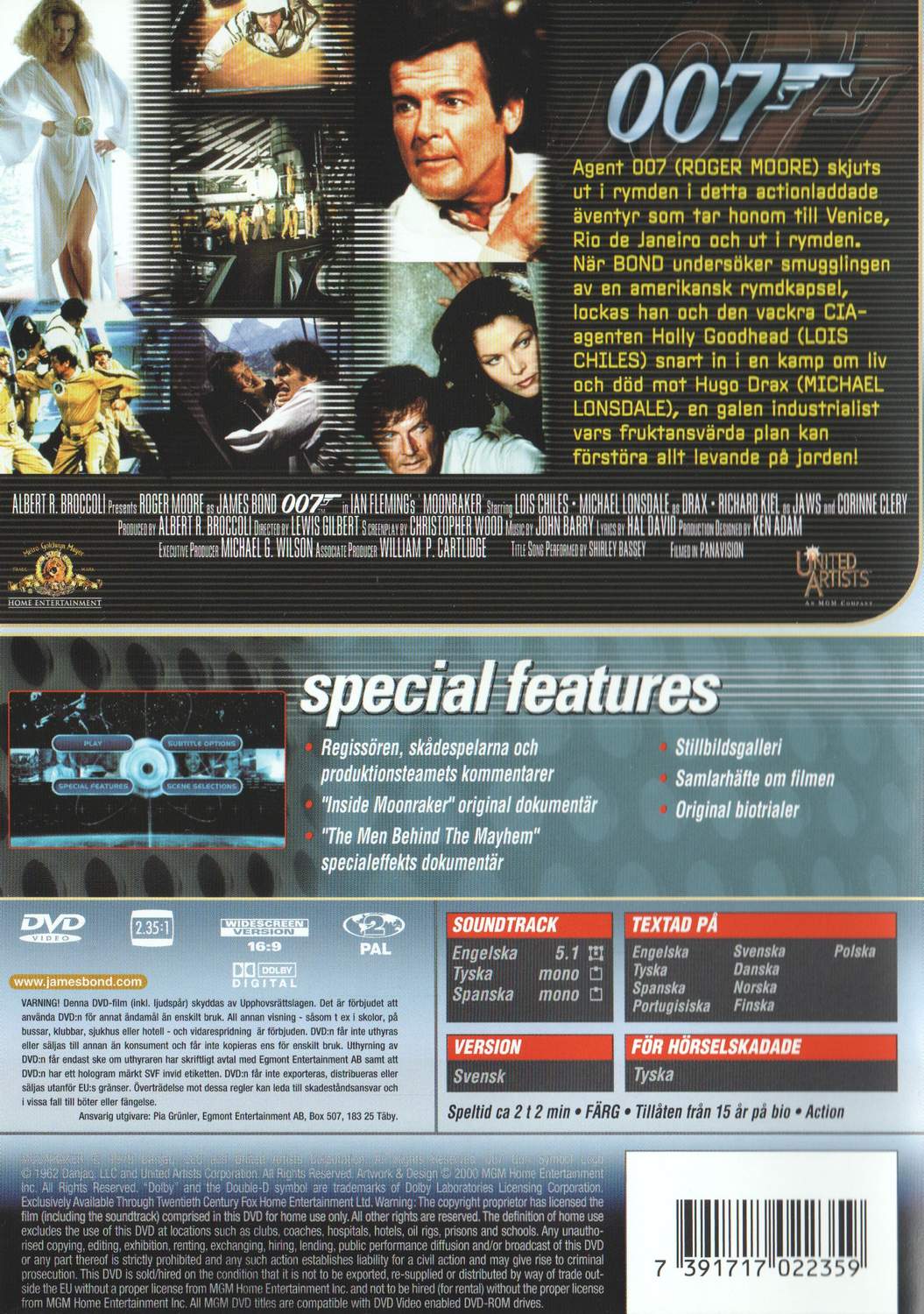 Moonraker (1979) DVD, Special 007 Edition