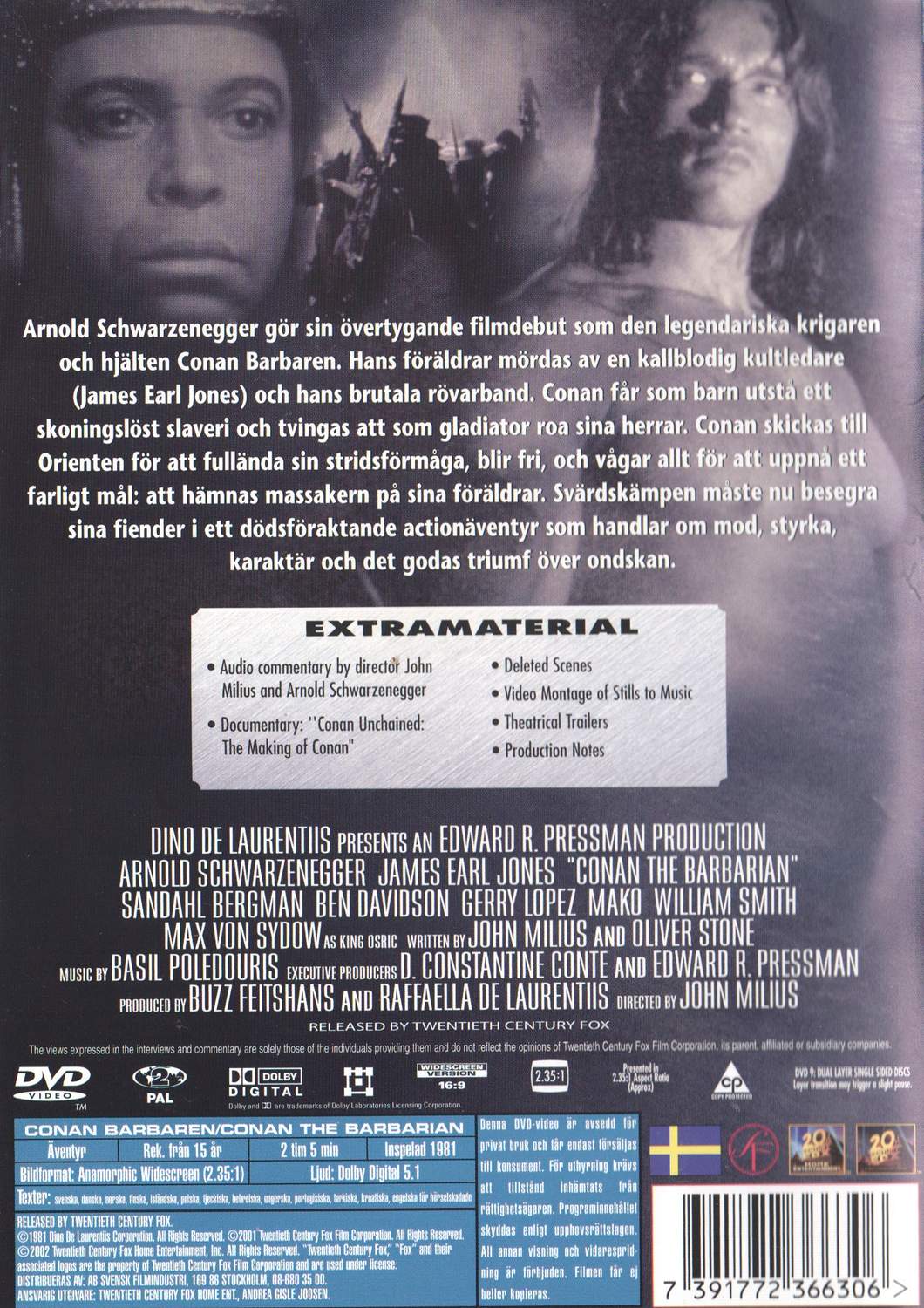 Conan the Barbarian (1981) DVD, Special Edition