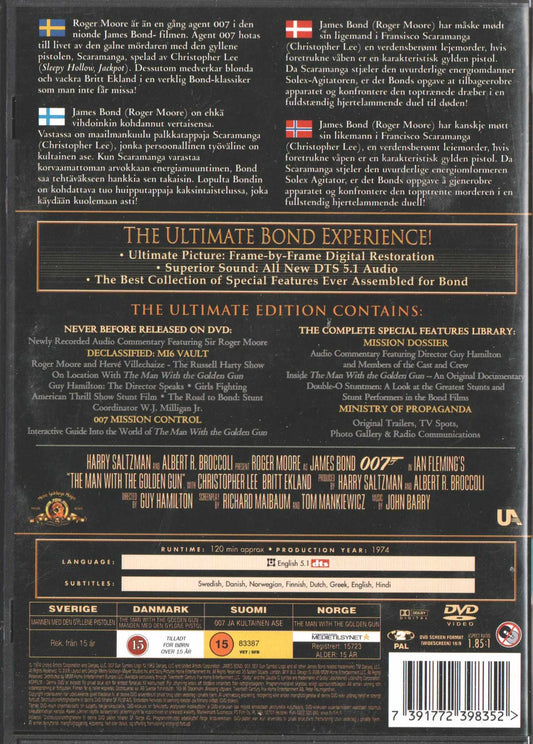 The Man with the Golden Gun (1974) DVD, Ultimate Edition