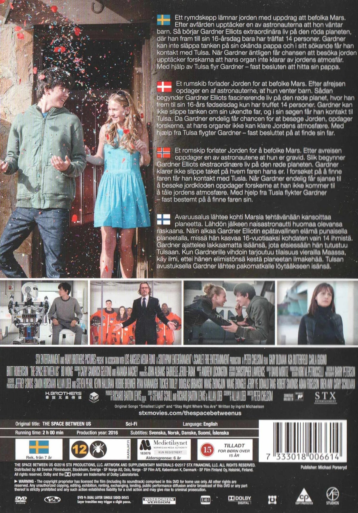 The Space Between Us (2017) DVD