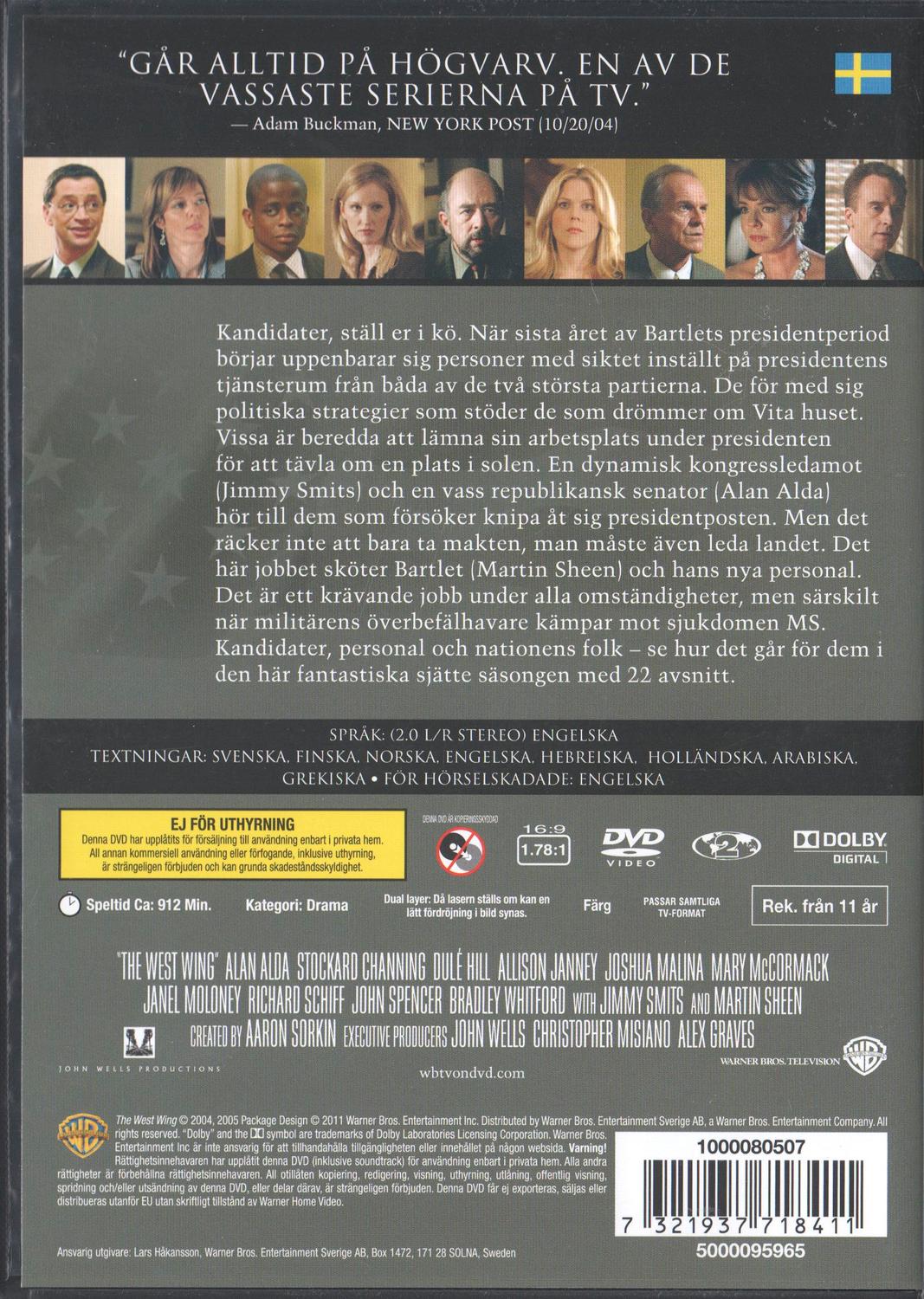 The West Wing Season Säsong 6 (2005) DVD