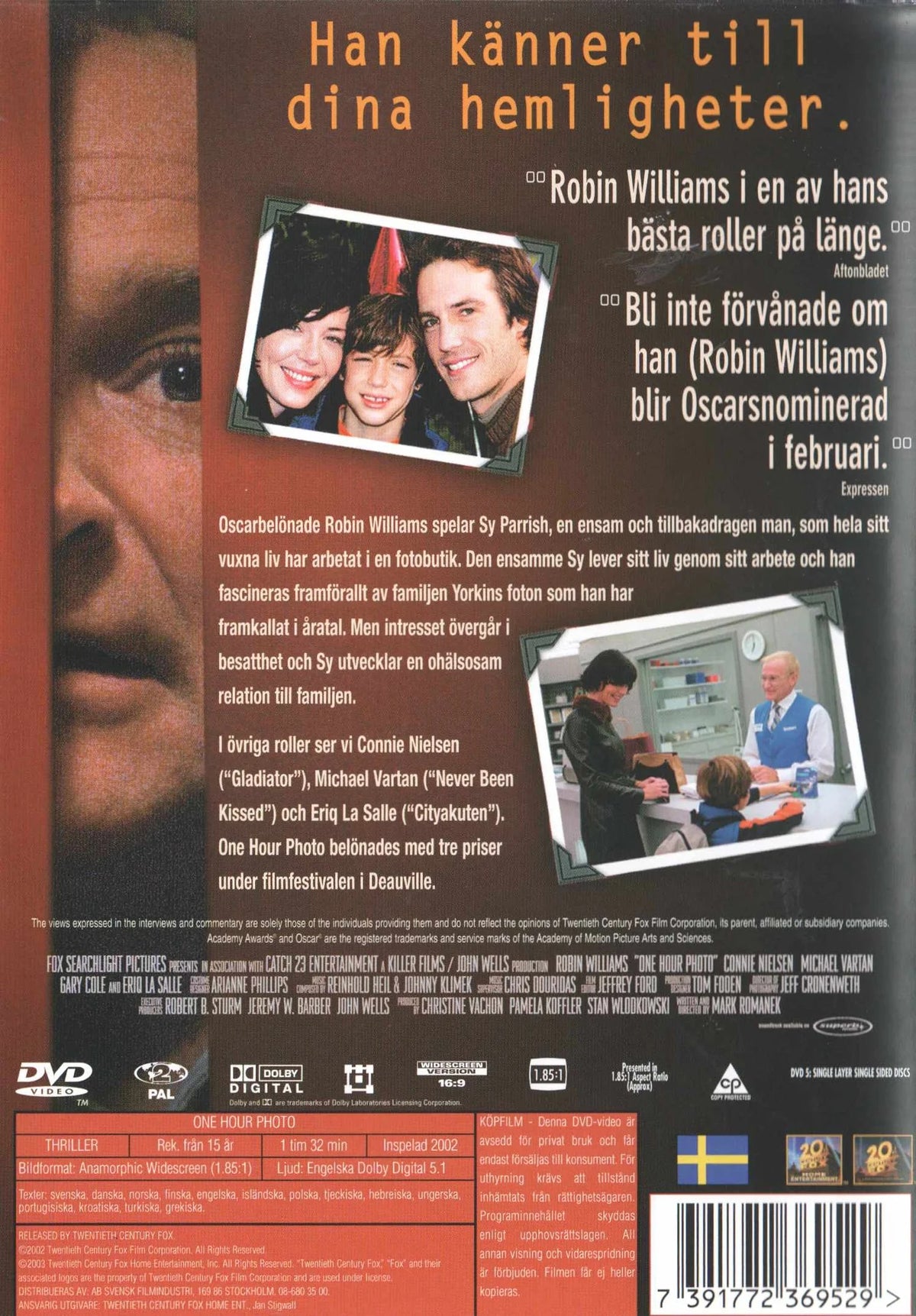 One Hour Photo (2002) DVD