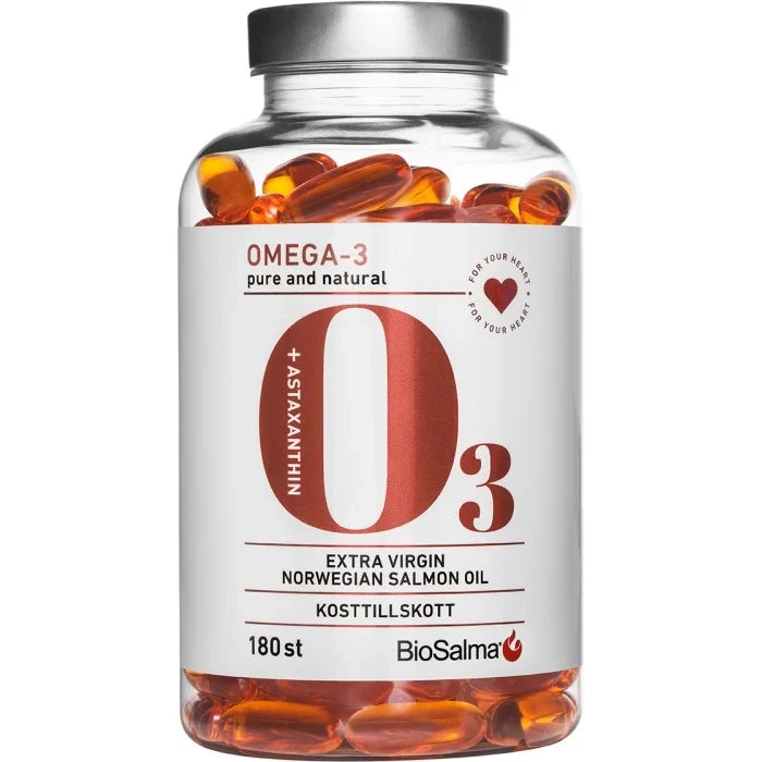 BioSalma Omega-3 Norwegian Salmon Oil 1000 mg 180 Capsules