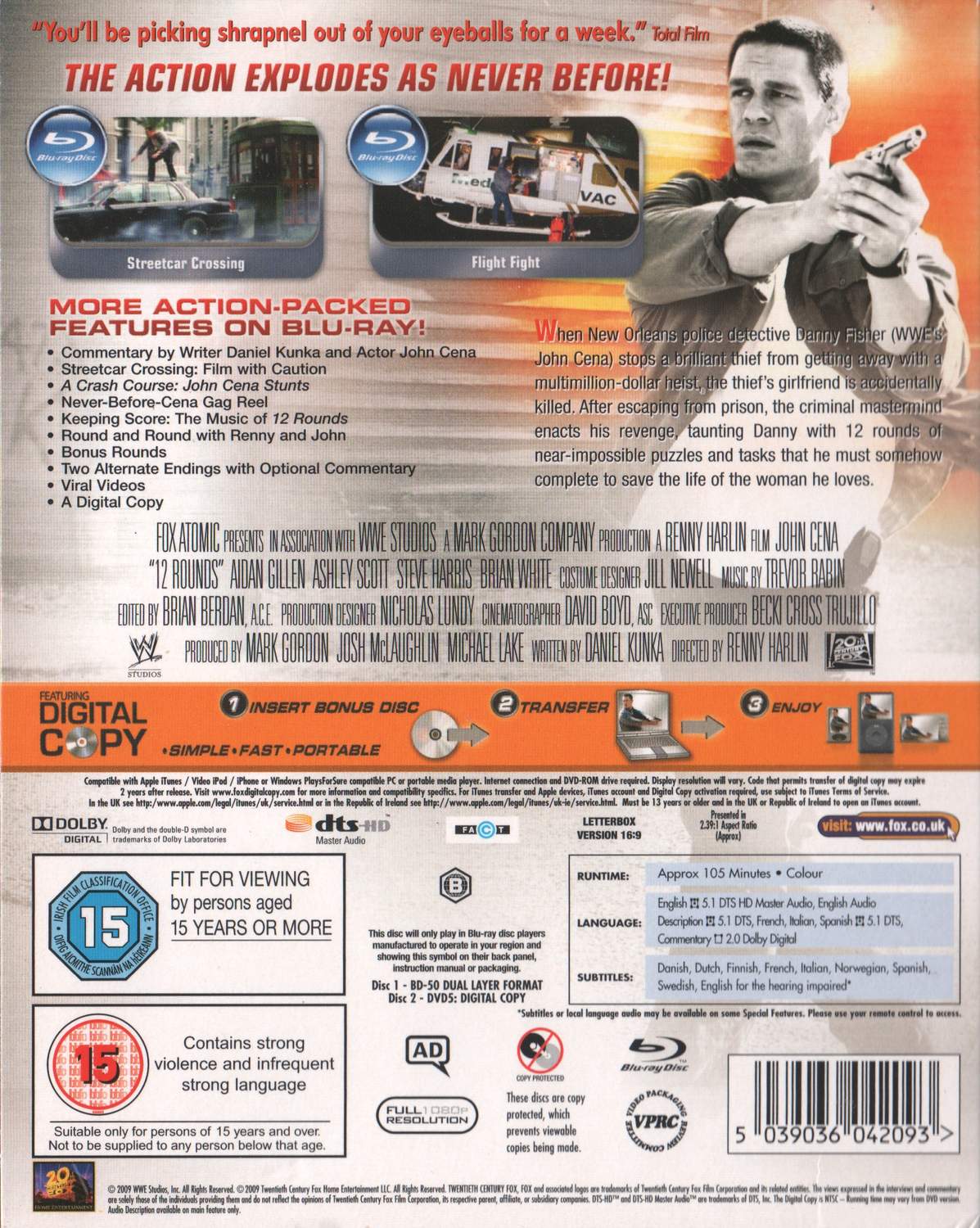 12 Rounds (2009) Blu-ray, Extended Harder Cut