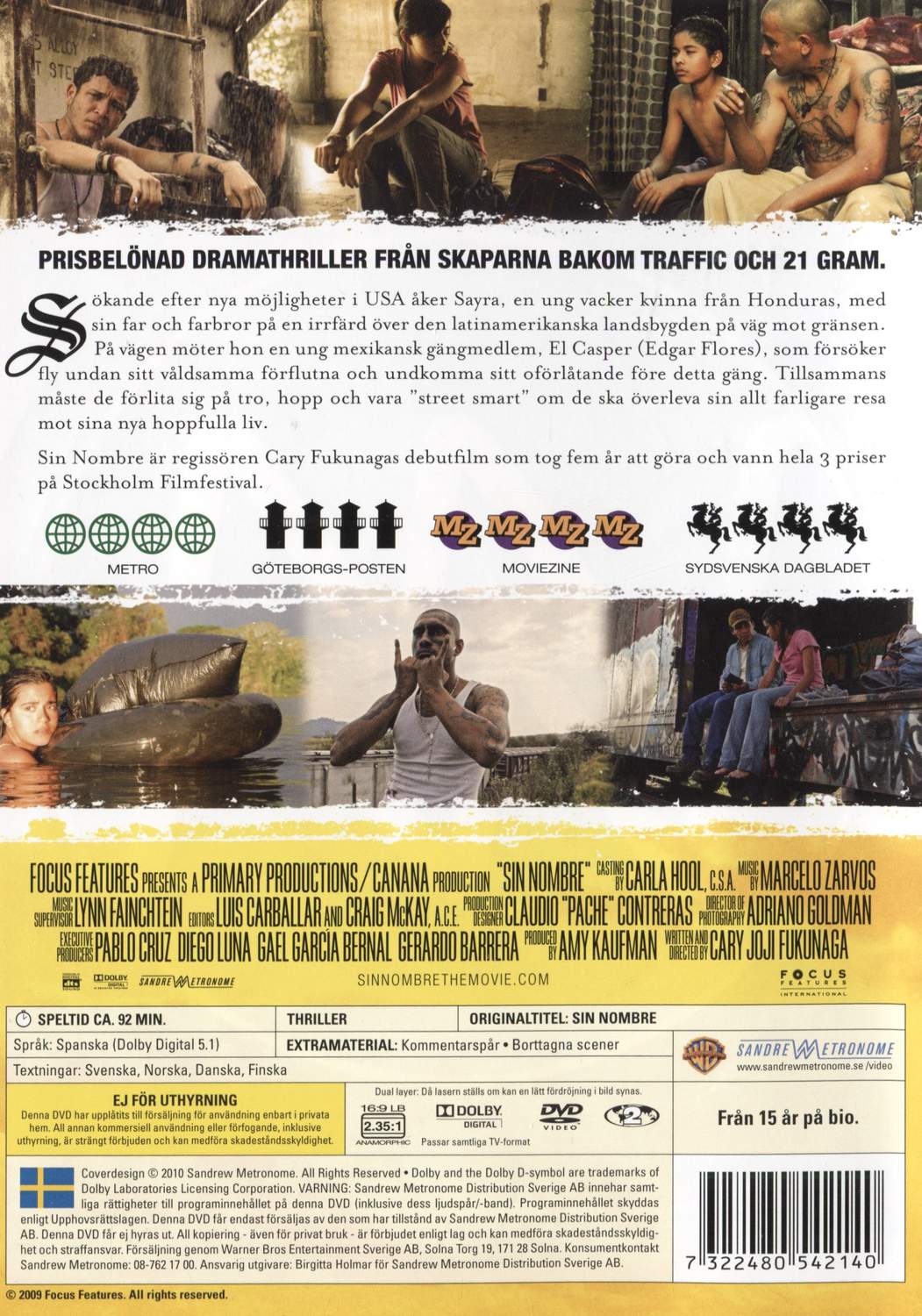 Sin Nombre (2009) DVD