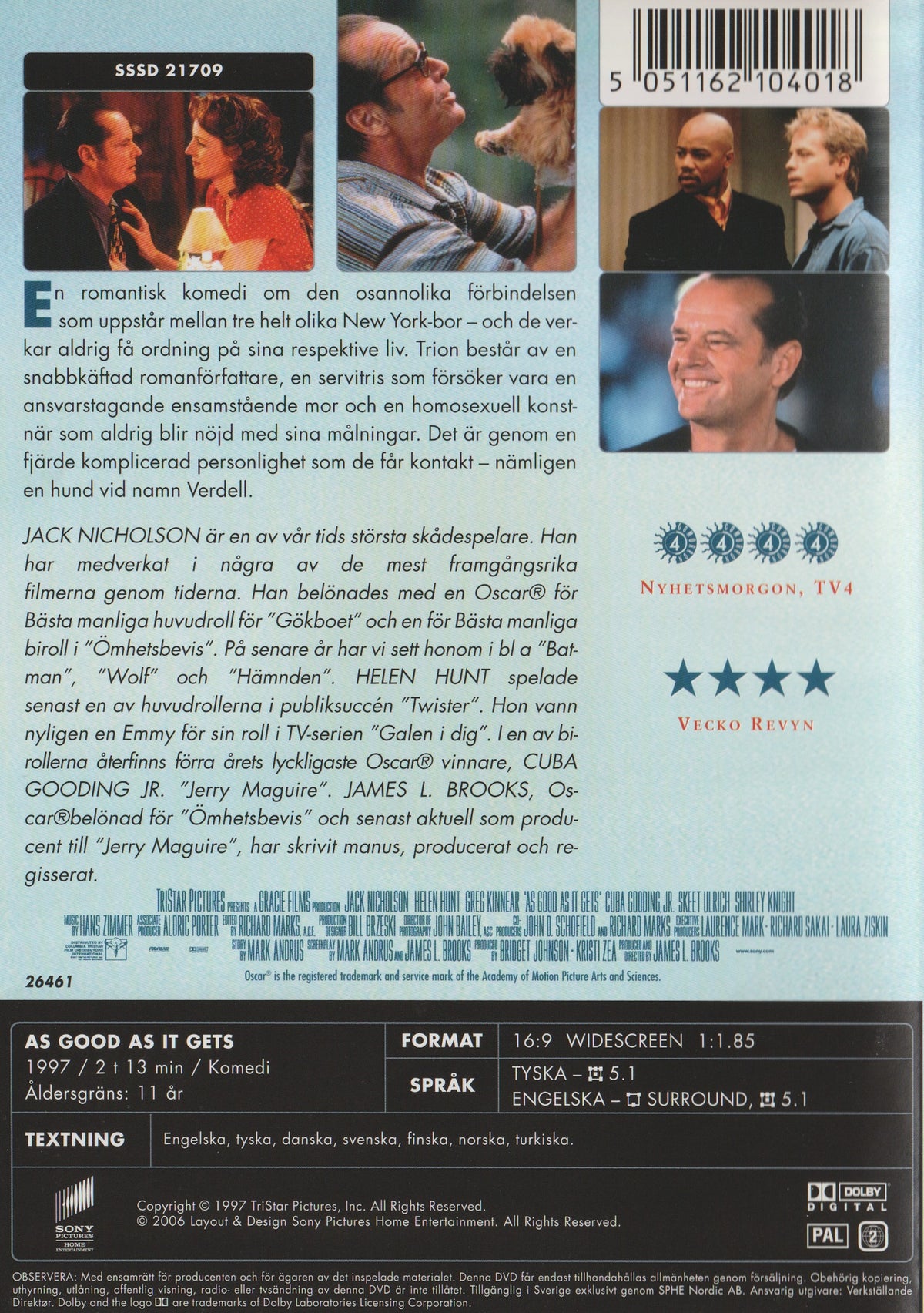 As Good as it Gets (1997) DVD