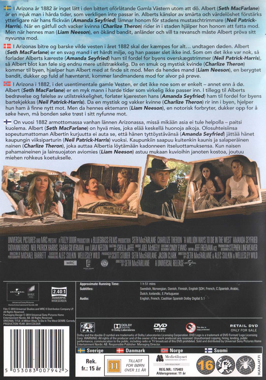 A Million Ways to Die in the West (2014) DVD