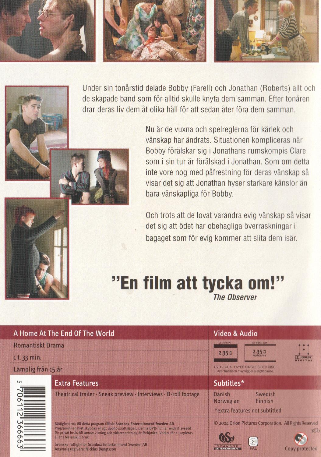 A Home at the End of the World (2004) DVD