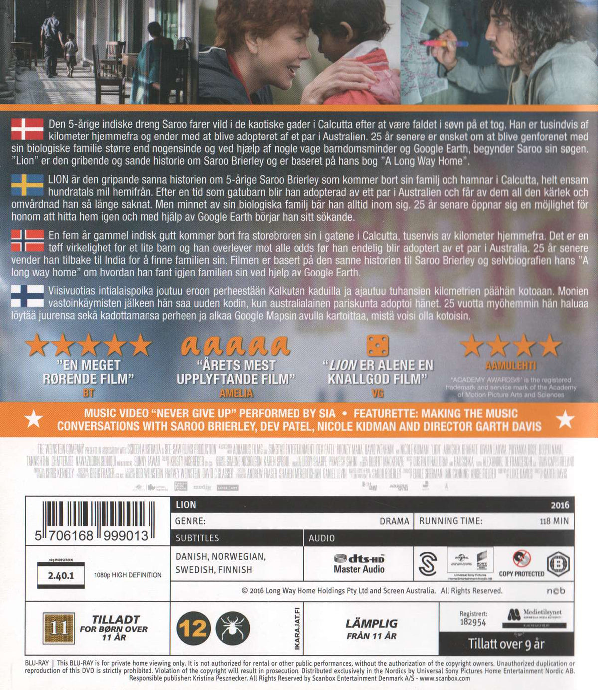 Lion (2016) Blu-ray