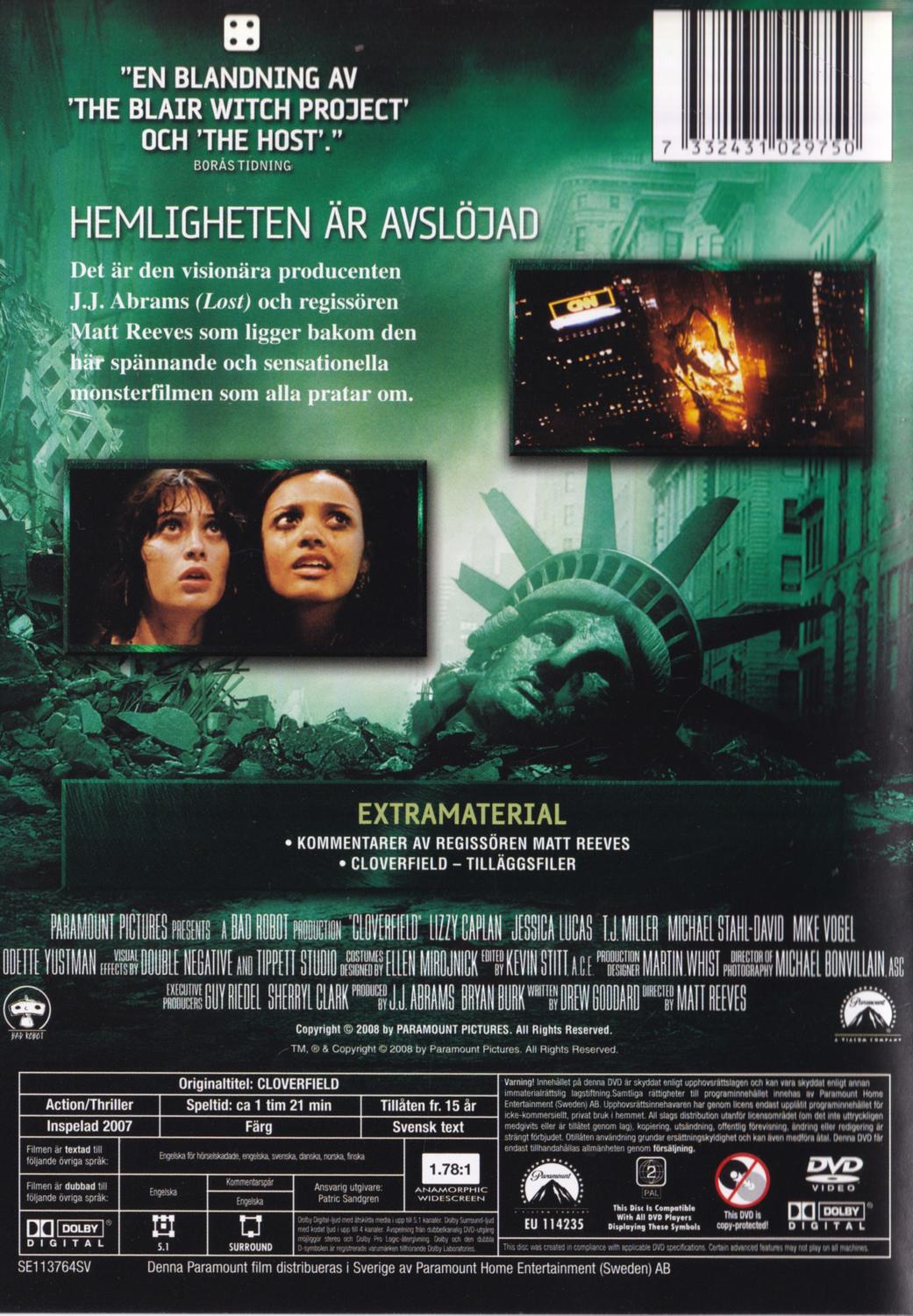 Cloverfield (2008) DVD