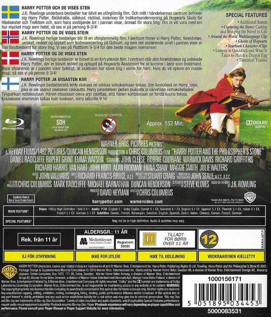Harry Potter and the Philosopher's Stone (2001) Blu-ray