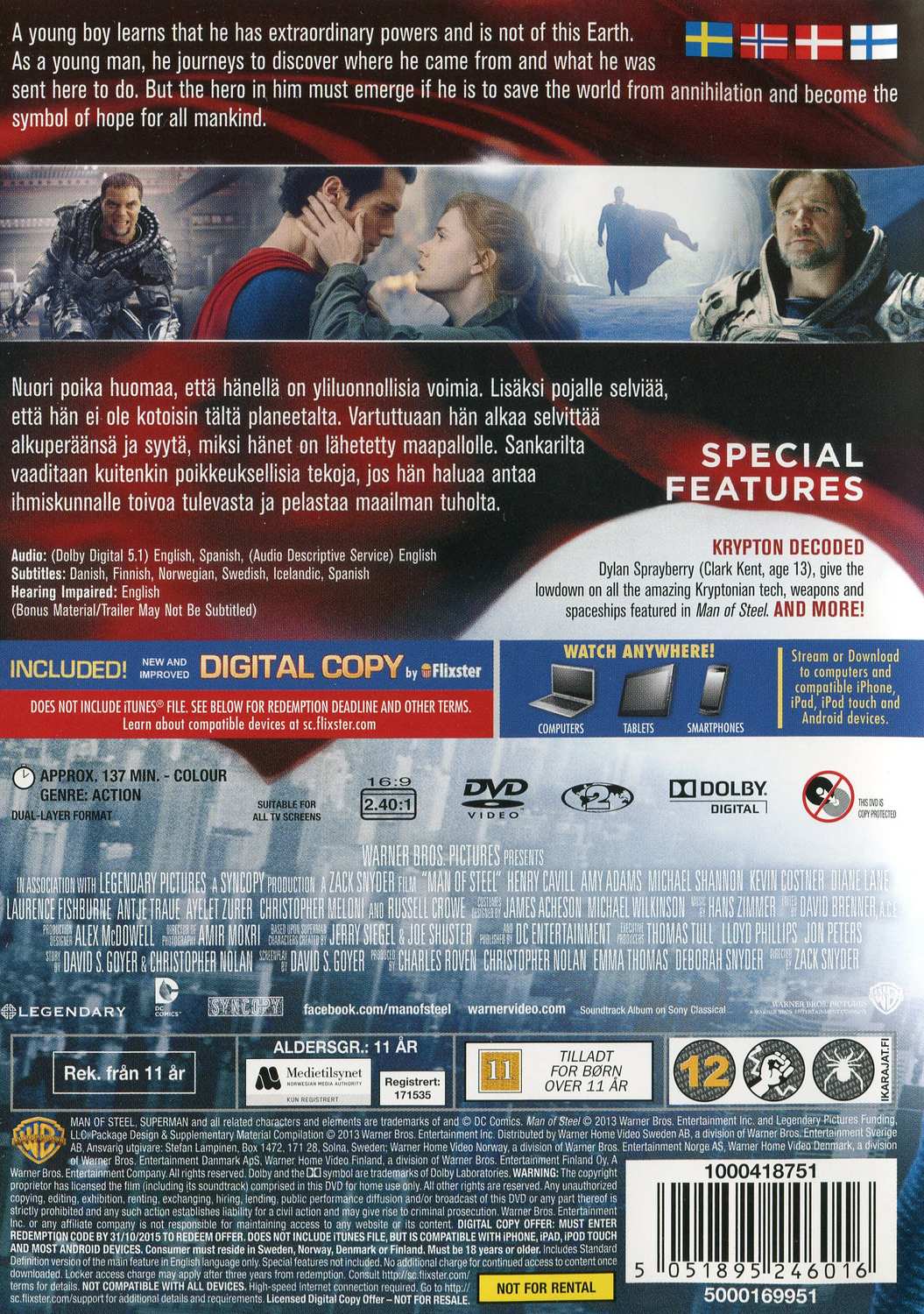 Man of Steel (2013) DVD