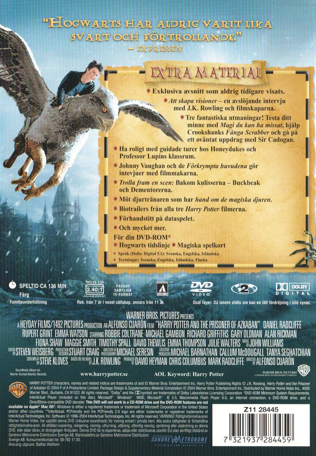 Harry Potter and the Prisoner of Azkaban (2004) DVD