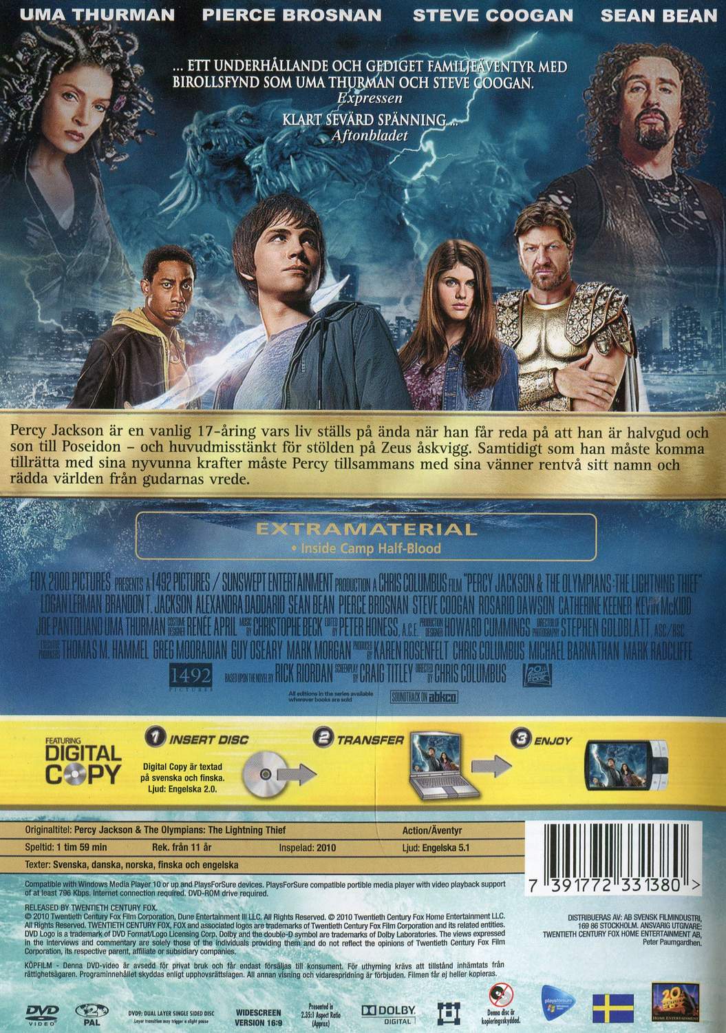 Percy Jackson & The Olympians The Lightning Thief (2010) DVD