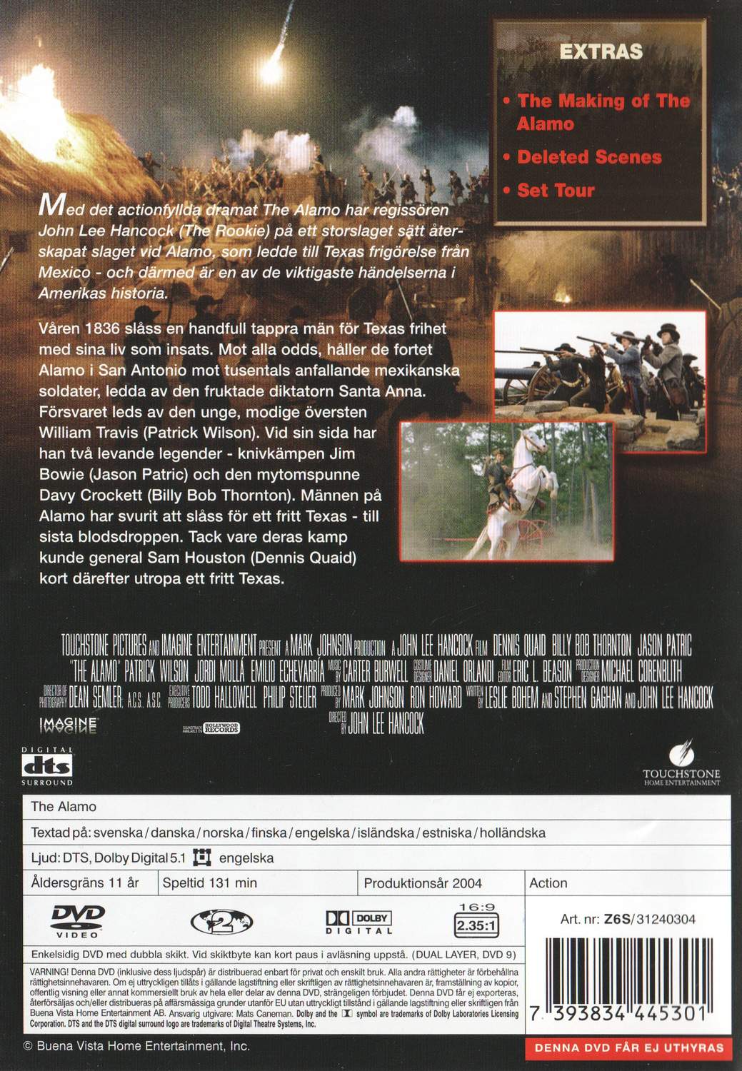 The Alamo (2004) DVD