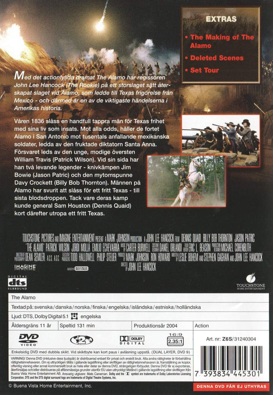 The Alamo (2004) DVD