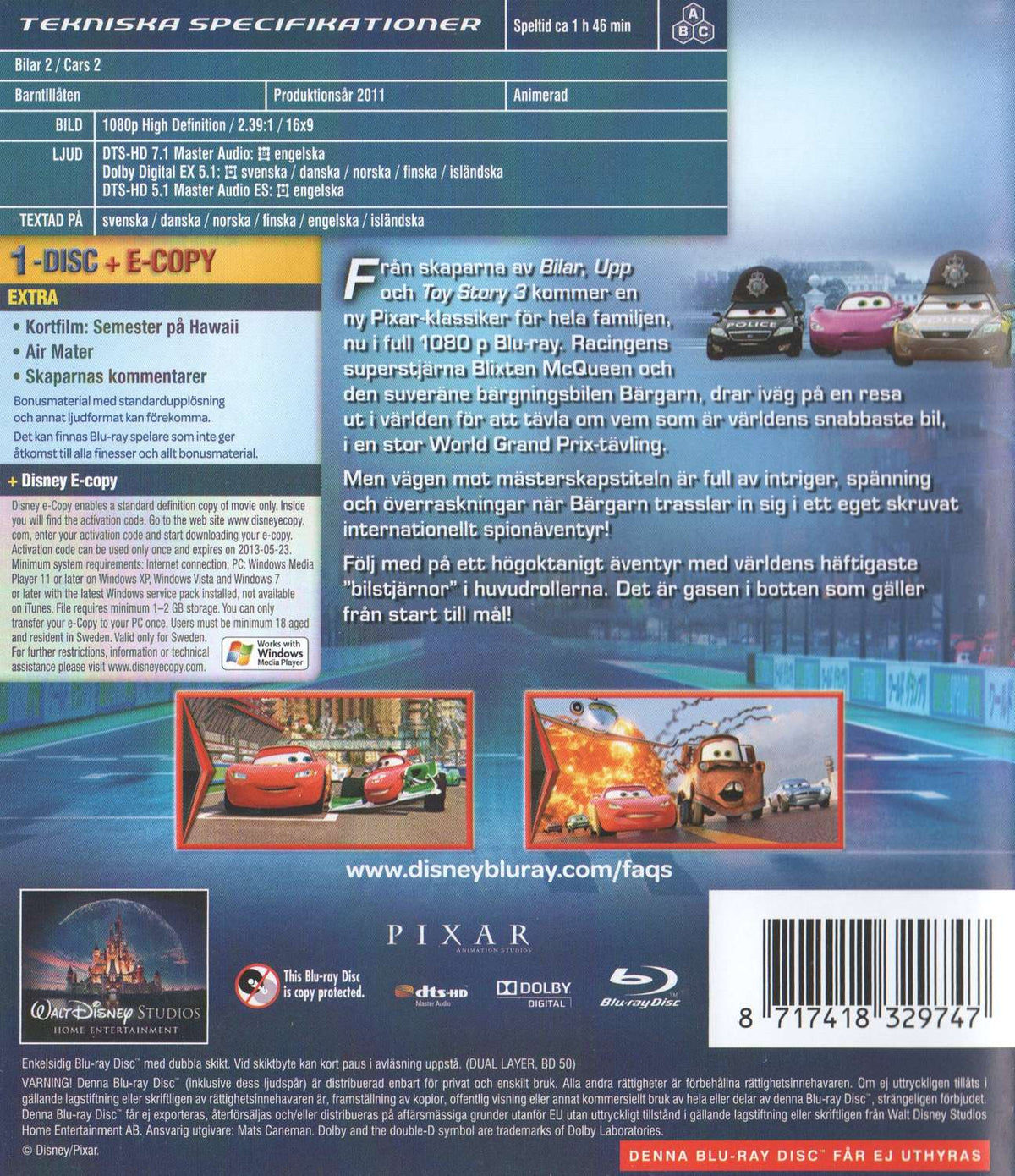 Cars 2 (2011) Blu-ray