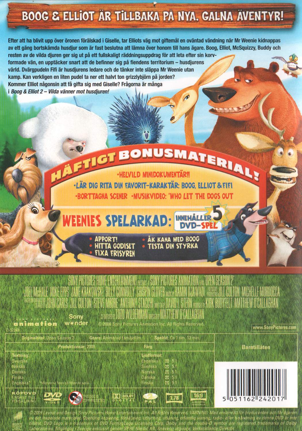 Open Season 2 (2008) DVD, Swedish Edition