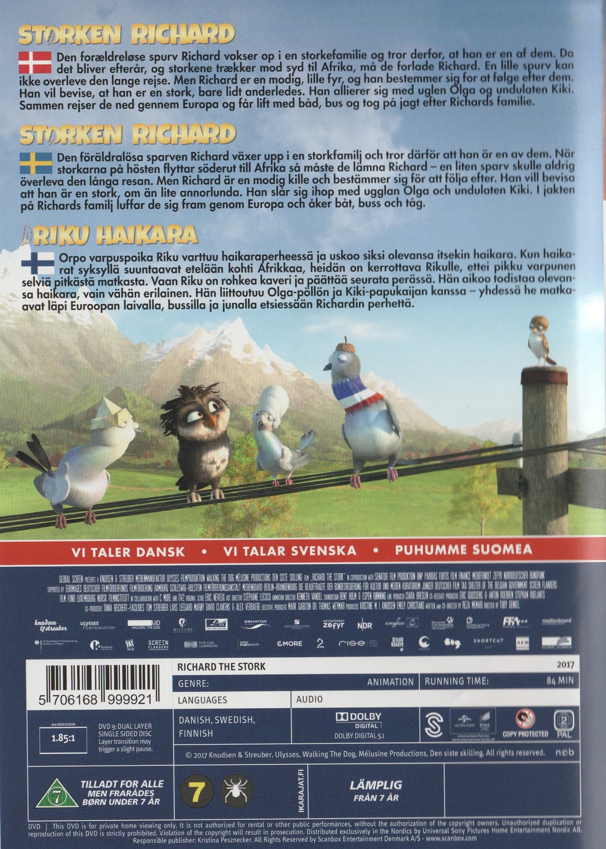 Richard the Stork (2017) DVD