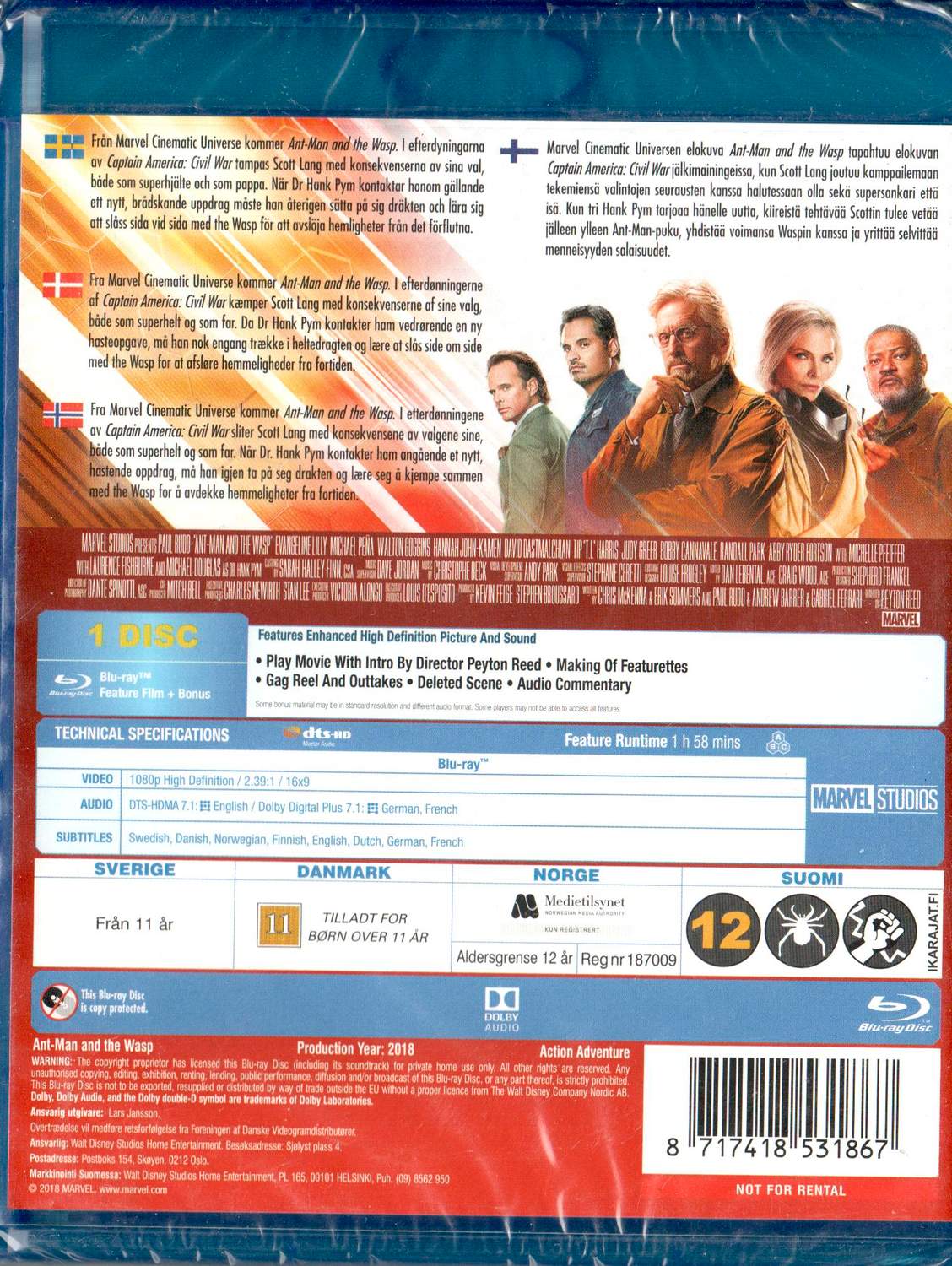 Ant-Man and the Wasp (2018) Blu-ray