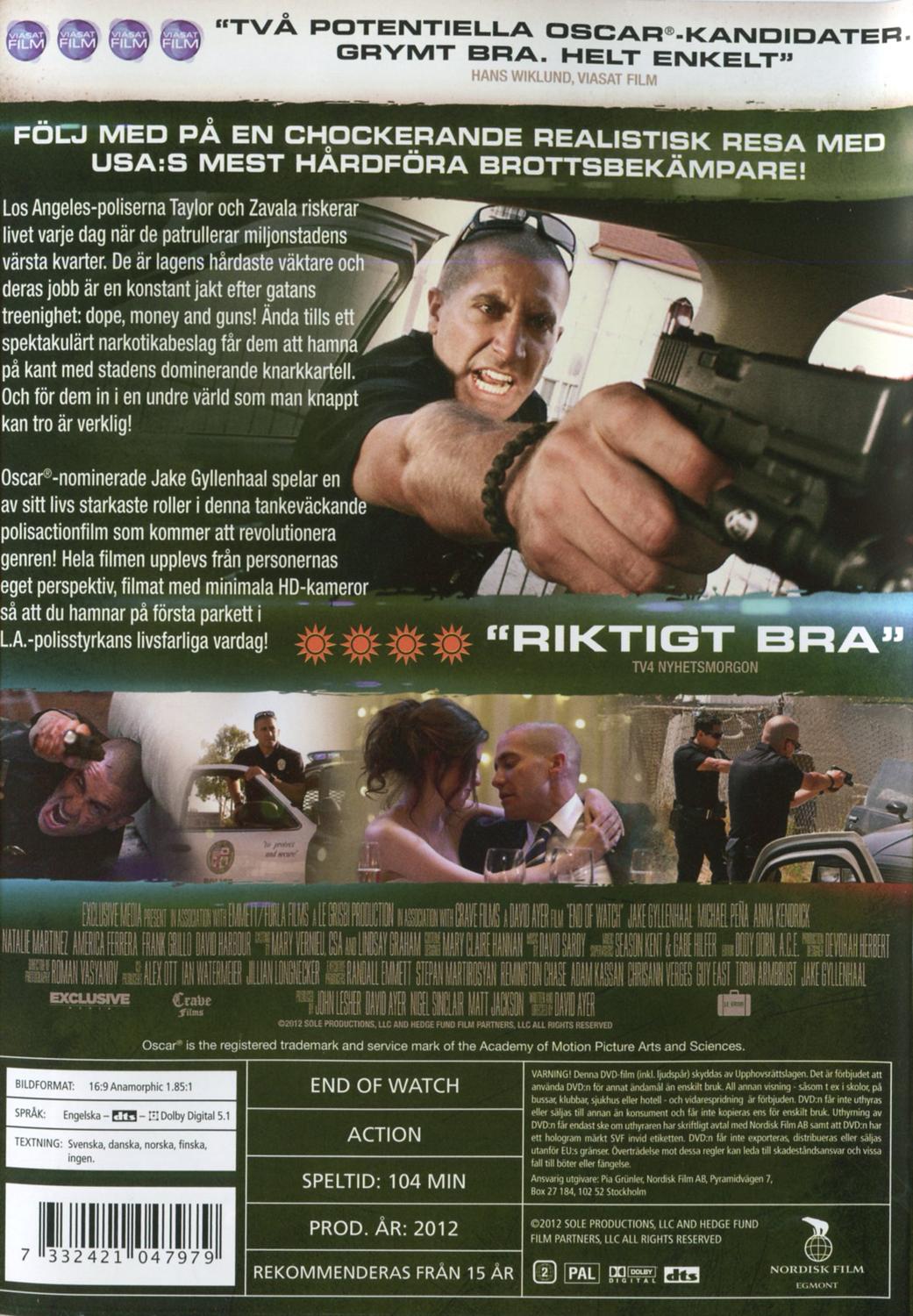 End of Watch (2012) DVD