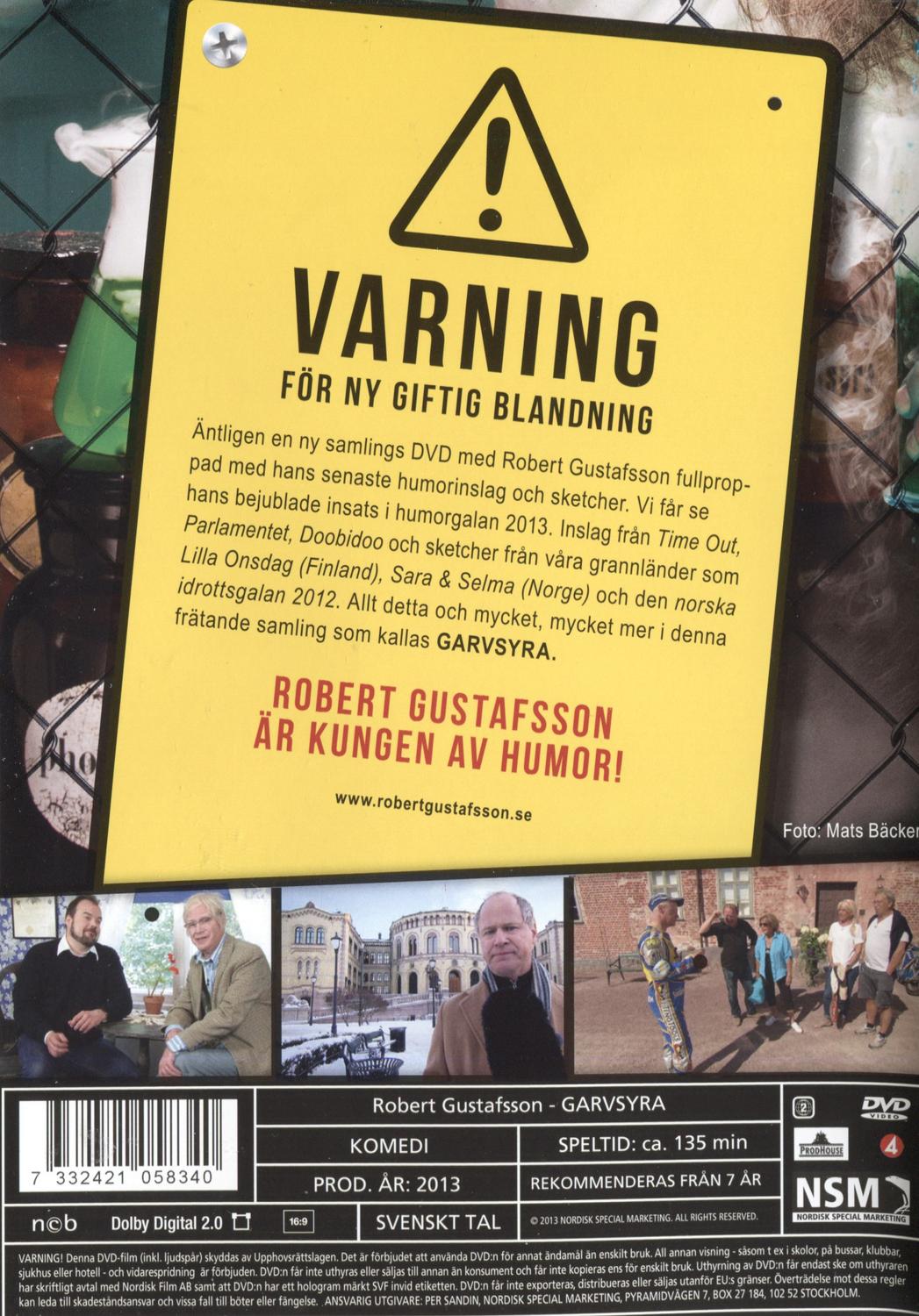 Robert Gustafsson Garvsyra (2013) DVD