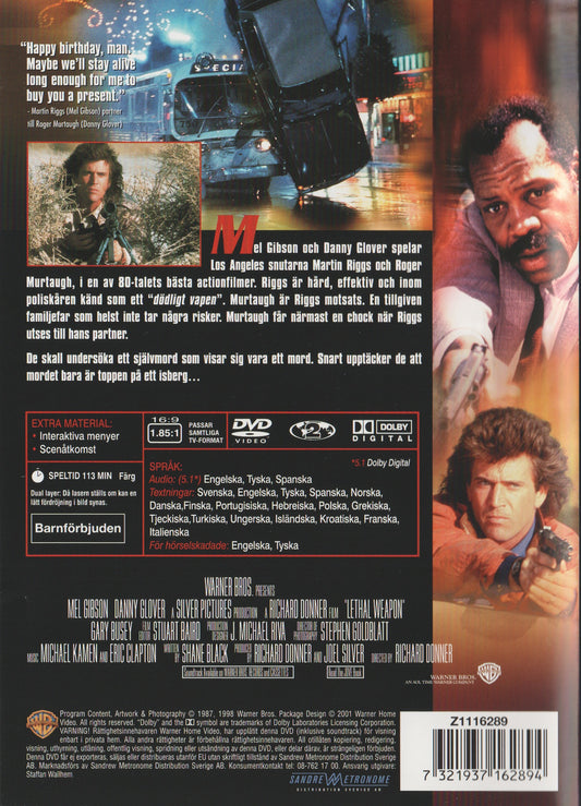 Lethal Weapon (1987) DVD