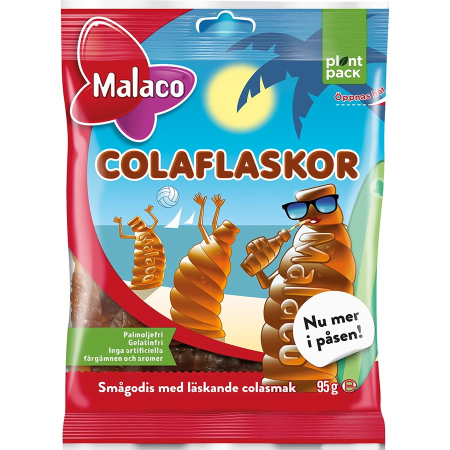 Malaco Colaflaskor 95 grams