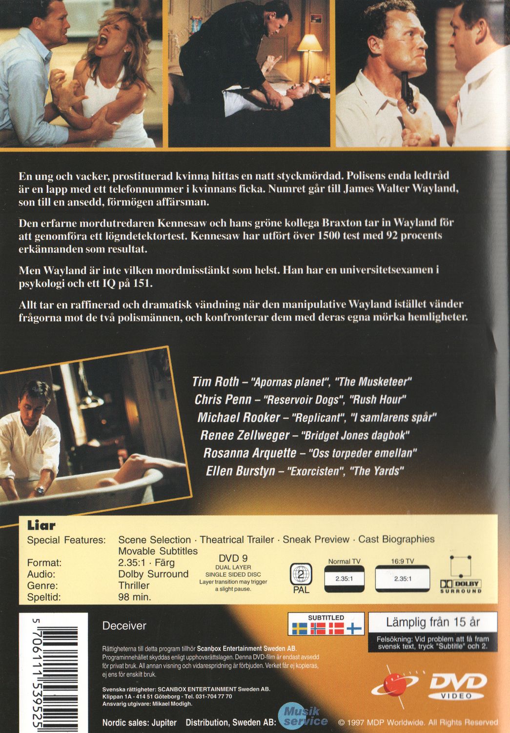 Deceiver (1997) DVD