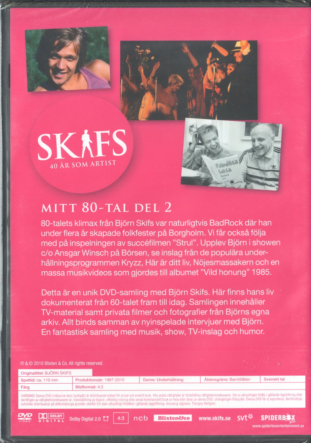 Björn Skifs Mitt 80-Tal Del 2 DVD