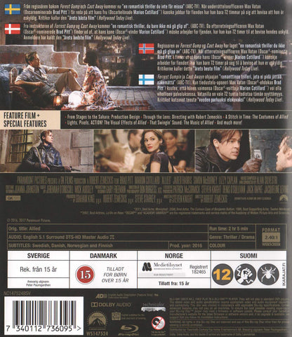 Allied (2016) Blu-ray