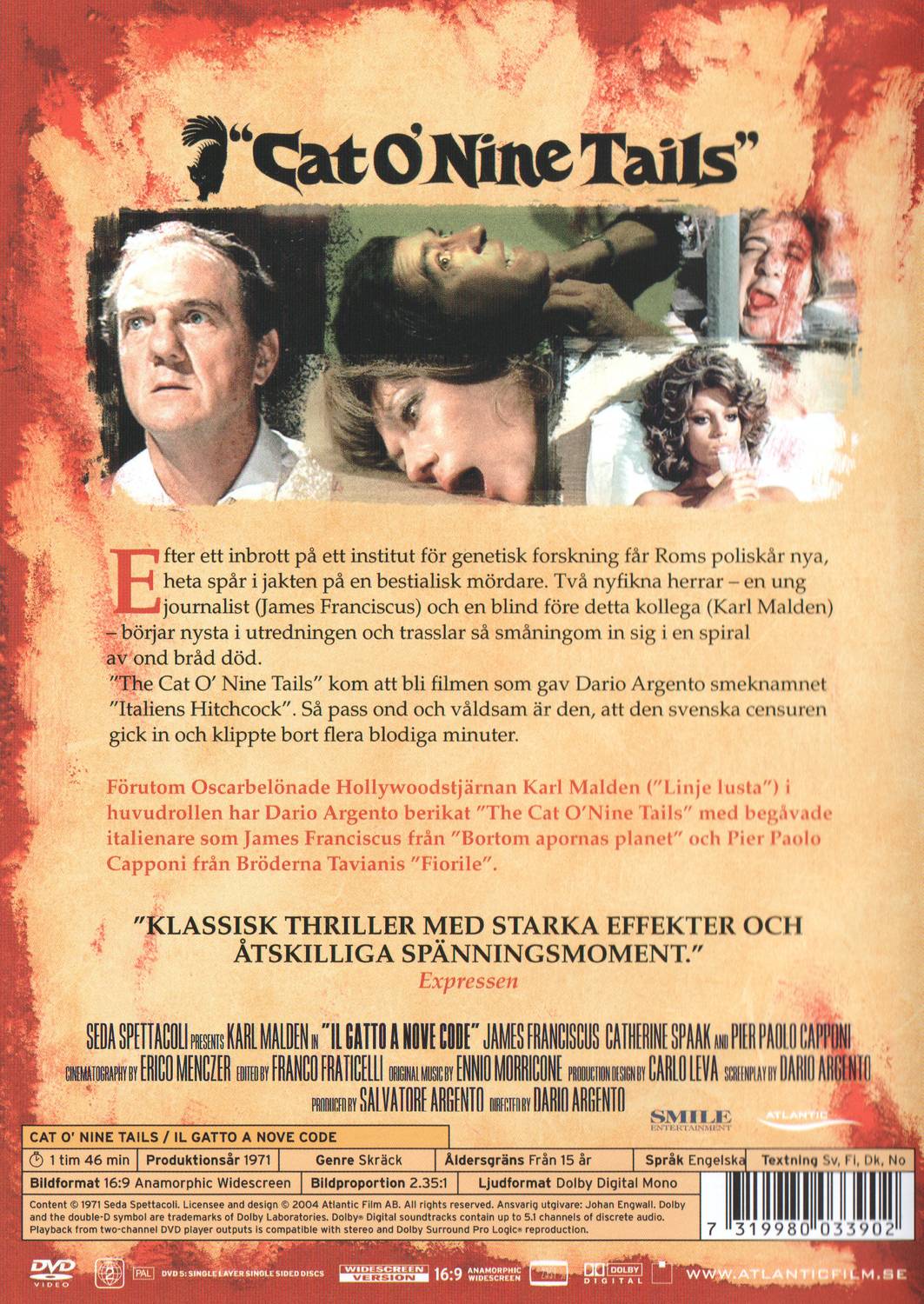 Il Gatto A Nove Code (1971) DVD