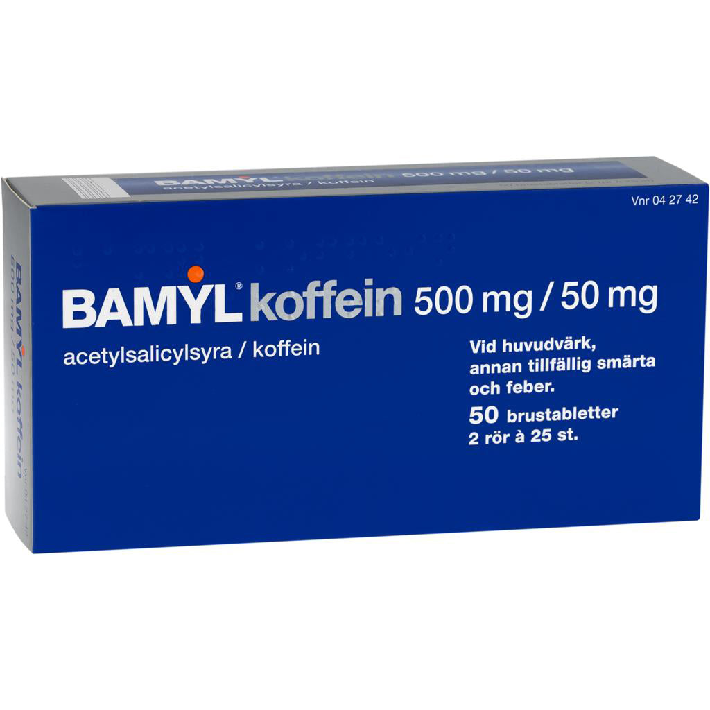 Bamyl Koffein Effervescent 500 mg/50 mg 50 tabs