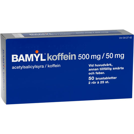Bamyl Koffein Effervescent 500 mg/50 mg 50 tabs