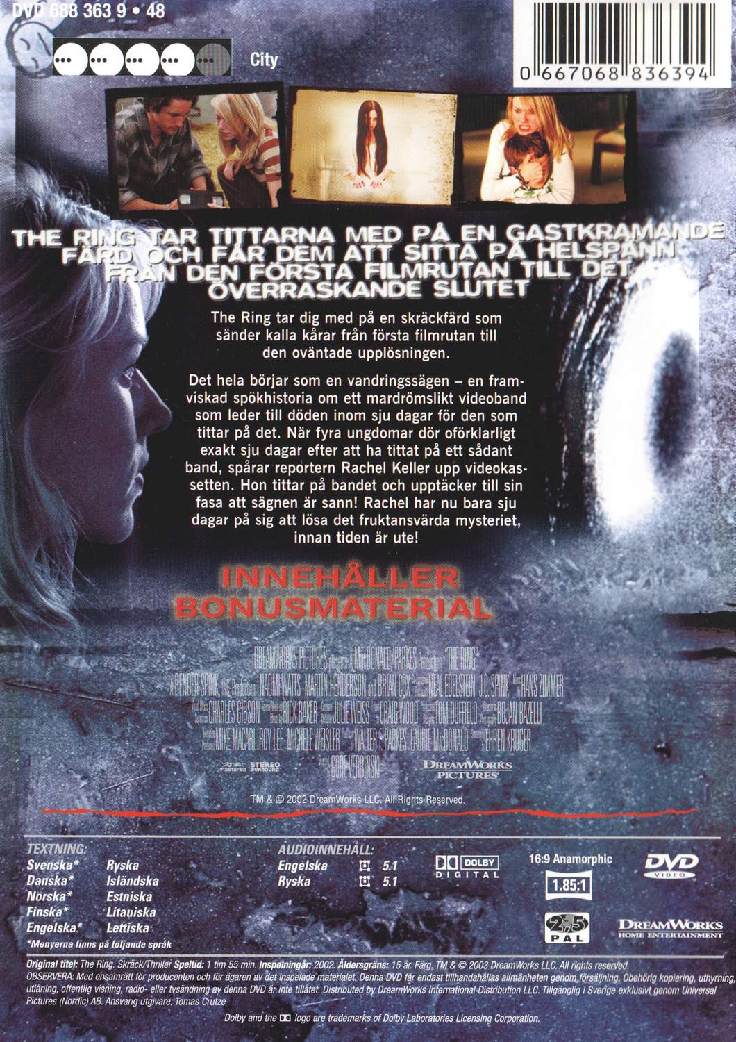 The Ring (2002) DVD