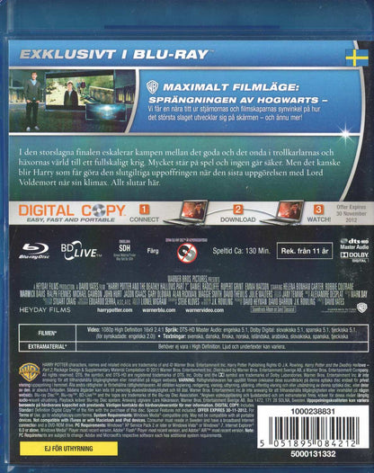 Harry Potter & The Deathly Hallows Part 2 (2011) Blu-ray