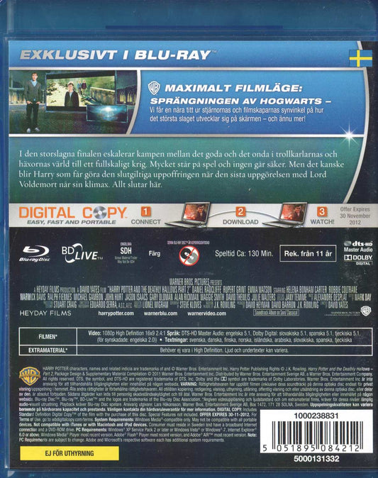 Harry Potter & The Deathly Hallows Part 2 (2011) Blu-ray