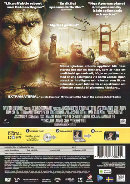 Rise of the Planet of the Apes (2011) DVD