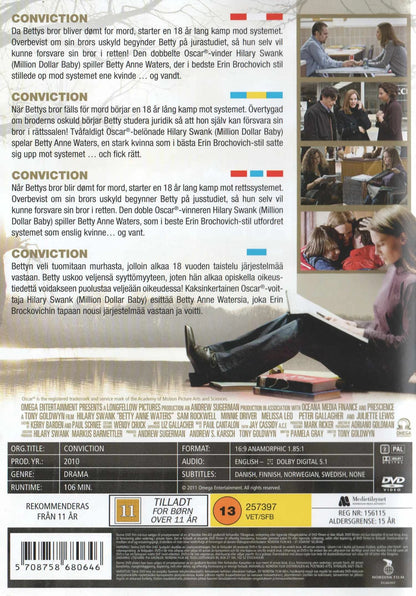 Conviction (2010) DVD