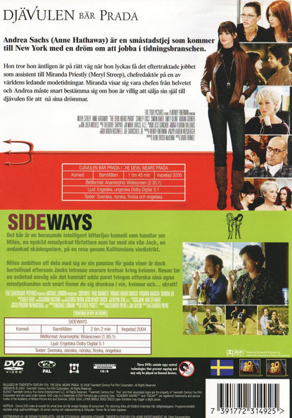 The Devil Wears Prada 2006 & Sideways (2004) DVD