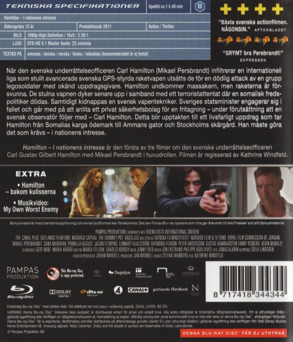 Hamilton I Nationens Intresse (2011) Blu-ray